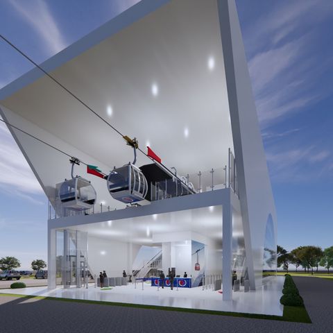 Cable Car Intermediate Station for Manila MRT 4