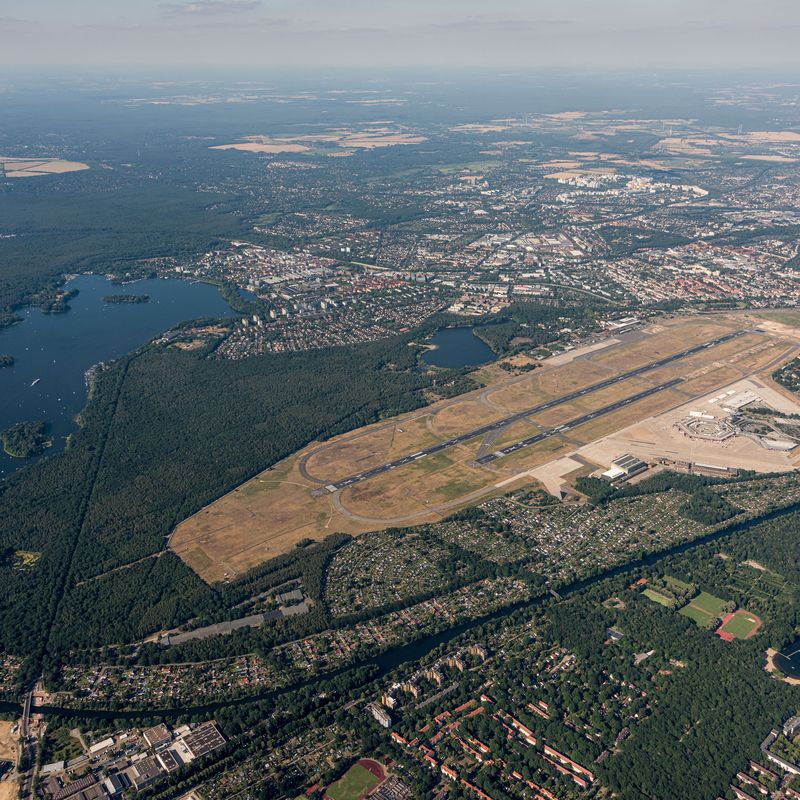 Aerial view of the former Berlin Tegel Airport