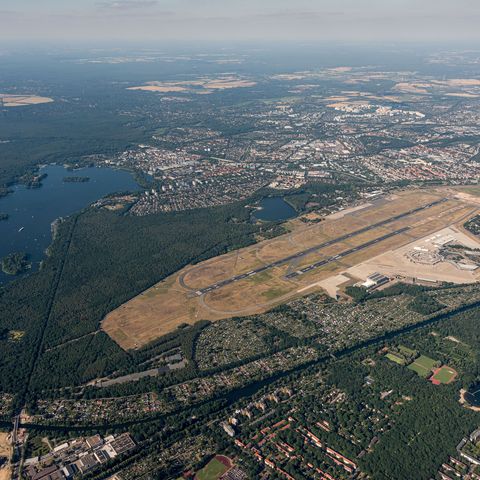 Aerial view of the former Berlin Tegel Airport
